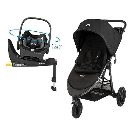 Carrinho Travel System Gia XP Trio Isofix 360 maxi-Cosi - Midnight Black