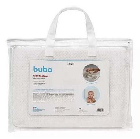 Travesseiro para Bebê Viscoelástico Branco – Buba