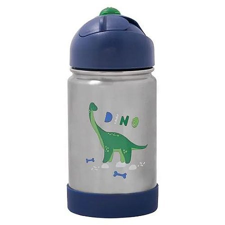 Garrafa Flip Térmica com Alça de Silicone Dino Büp Baby