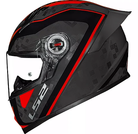Capacete Ls2 Ff358 S Striker Titanium / Red