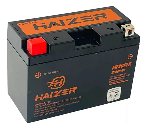 Bateria 9 Ah Ampéres Haizer HZR9B-BS Yamaha Xt660 Z Tenere (todos Os Modelos)