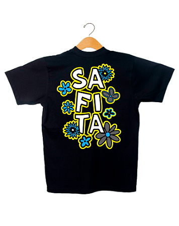 Camiseta Floral Preta