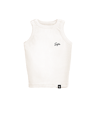 Regata Canelada Off White Feminina