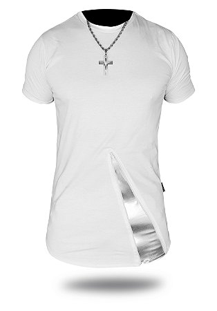 Camiseta Slim Fit Prateada