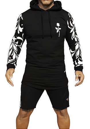 Casaco de Moletom floral