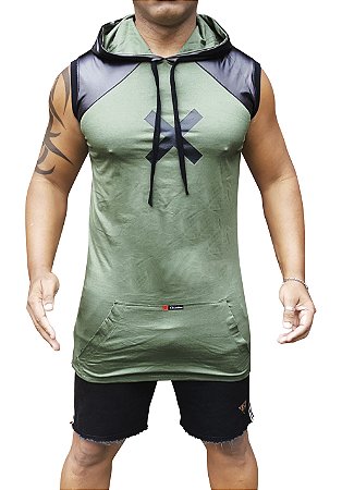 Colete Oversized Verde com capuz