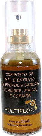 Spray Mel Própolis Gengibre Malva e Copaíba 35 ml