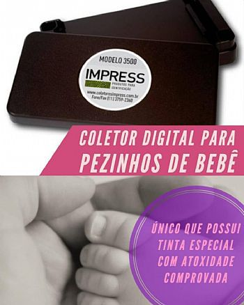 Almofada/Coletor Impressão Digital - Cerâmica Microporosa (pronta entrega)