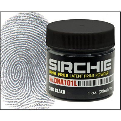 Pó para impressão digital latente preto de seda livre de DNA 10gr  SKU: DNA101L