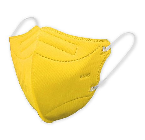 Kit 10 Mascara KN95 amarelo  Proteção 5 camadas de proteção Respiratória