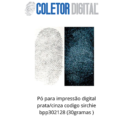 Pó para impressão digital prata/cinza codigo sirchie bpp302128 (30gramas )
