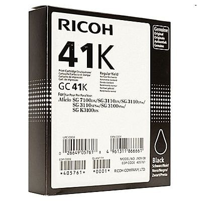 Cartucho de tinta original Ricoh GC-41K (405761) (preto)