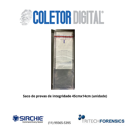 Saco de provas de integridade 45cmx14cm (unidade)