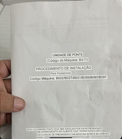 UNIDADE DE PONTE  RICOH MODELO B022,B027,BO31 b417