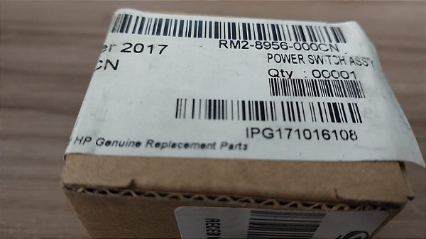 RM2-8956-000CN HP Inc. Conjunto do interruptor de alimentação (SW4100)