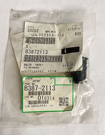 B3872113 ROLO CORREIA DE ALIMENTAÇÃO DE PAPEL DA RICOH 8110 8120