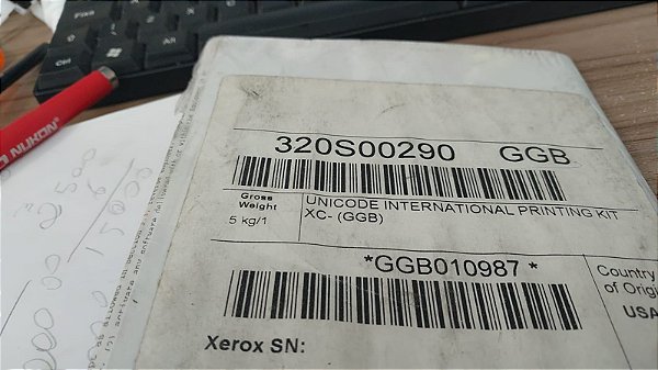 Kit de impressão internacional Xerox Unicode 320S00290