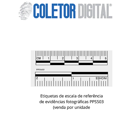 Etiquetas de escala de referência de evidências fotográficas PPS503 (venda por unidade)