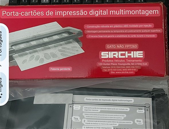 Porta-Cartões de Impressão Digital Multimontagem Sirchie FPT263