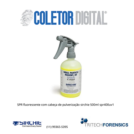 SPR fluorescente com cabeça de pulverização sirchie 500ml spr400uv1