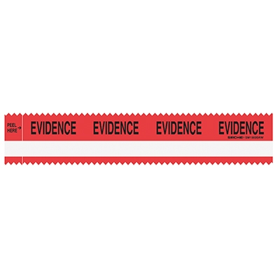 Tiras de integridade EVIDENCE vermelhas com listra branca SM1000SRW (unidade)