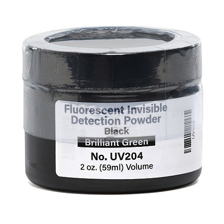 Pó de detecção invisível fluorescente preto UV204 sirchie 5 gramas