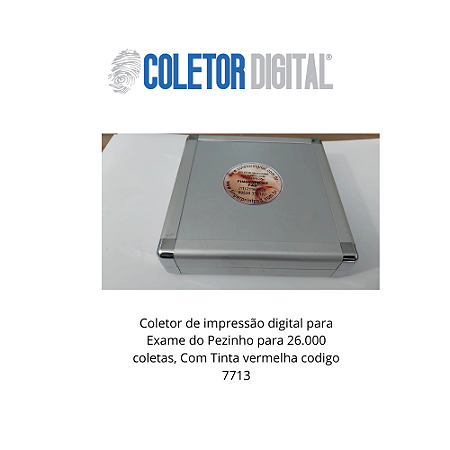 Coletor de impressão digital para Exame do Pezinho para 26.000 coletas, Com Tinta vermelha codigo 7713