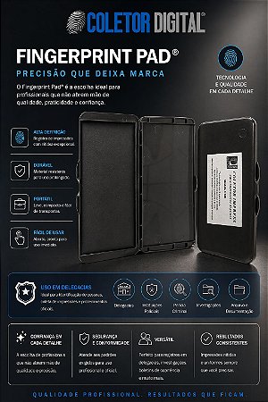coletor de impressão digital medindo 12x7 cm para 16.000 coletas código 7718