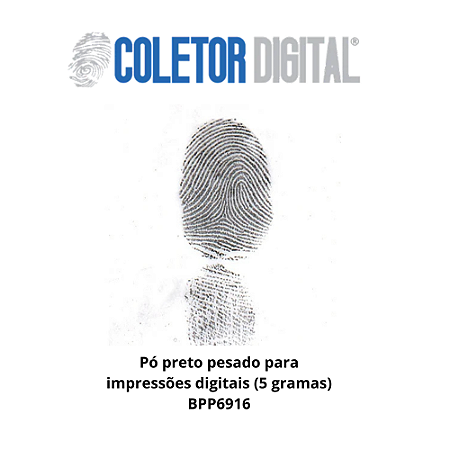 Pó preto pesado para impressões digitais (5 gramas) BPP6916