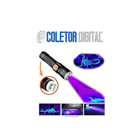 Lanterna Tatica Luz Negra Policia Civil - Ultravioleta +zoom Cor da lanterna Preto Cor da luz Luz negra, Ultravioleta