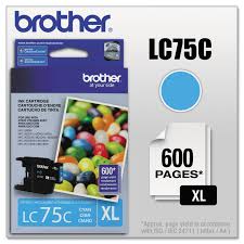 Cartucho de Tinta Brother LC-75C LC-75 Ciano | MFC-J430W MFC-J6710DW MFC-J6510DW | Original 7ml