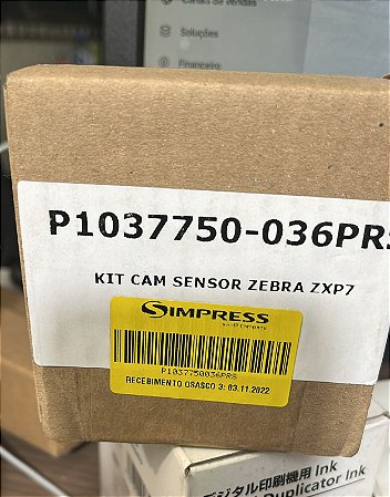 P1037750-036 - Kit de sensor de câmera Zebra ZXP7