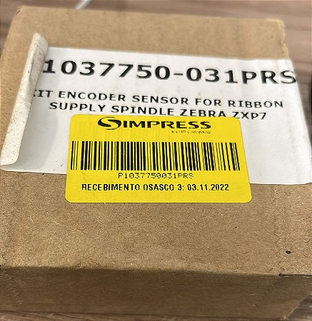 Sensor codificador Zebra ZXP7 para kit de eixo de fornecimento de fita - P1037750-031