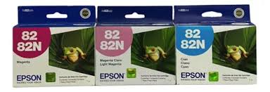 Kit 3 Cartuchos Epson Originais T0822 - T0823 - T0826 Cyan / Magenta / Magenta Light Sem Caixa