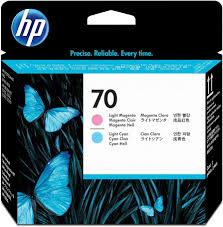 Cabeça de impressão Hp 70 C9405A rosa claro e azul claro