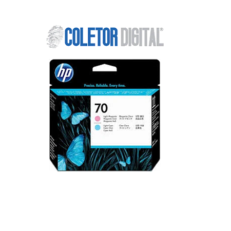 Cabeça de impressão Hp 70 C9405A rosa claro e azul claro