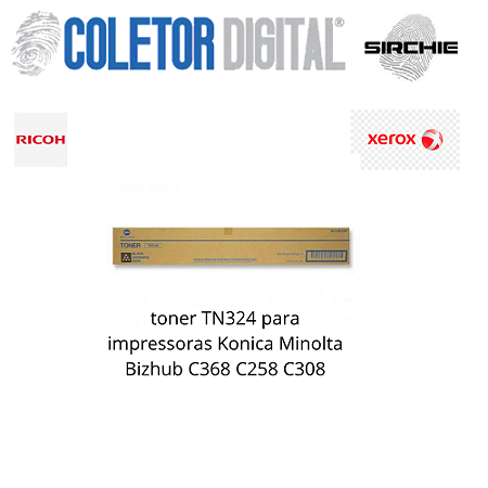 toner TN324 para impressoras Konica Minolta Bizhub C368 C258 C308