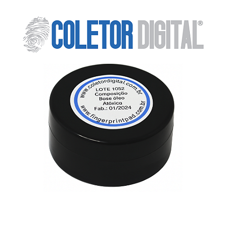 Coletor de Impressão Digital de Cerâmica Modelo 2529 – Redondo 4 cm de Diâmetro – Capacidade para 3.500 Coletas