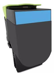 Toner Compatível 808sc 80c8sc0 P/ Impressora Lexmark Cx310 Cx410 Cx510 Ciano 2.500 Cópias