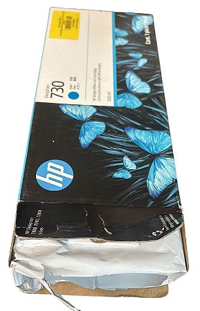 Cartucho de Tinta HP 730 Ciano P2V68A | Plotter HP T1600 T1700 |  Caixa aberta Novo nunca usado Original 300ml