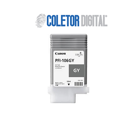 Canon Cartucho de tinta PFI-106GY 6630B001AA iPF6400 iPF6450 (cinza)
