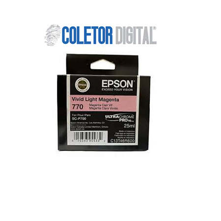 Cartucho Epson Sc-p700 Vivid Light Magenta 770 Original