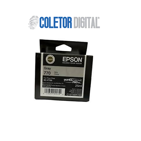 Cartucho Epson Sc-p700 Gray Cinza 770 Original