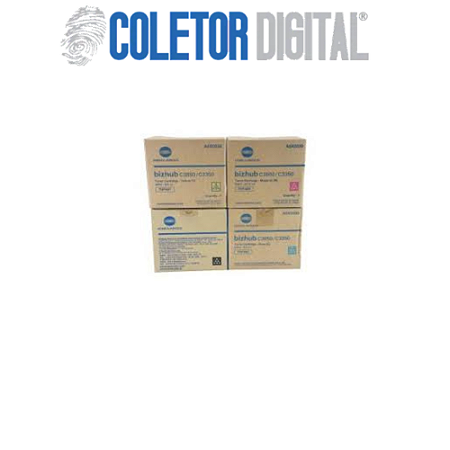 Conjunto de toner Konica Minolta TNP48 CMYK A5X0130, A5X0230, A5X0330, A5X0430