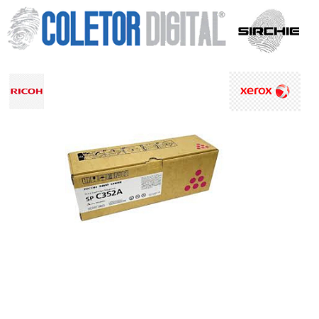 Toner Ricoh 408213 Magenta | SP C352DN SPC352DN | Original 9k