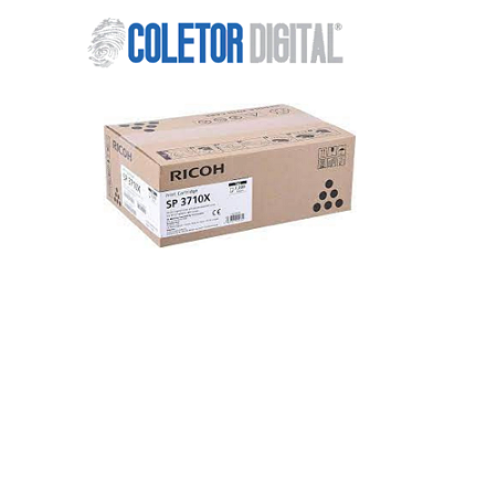 Toner Ricoh M320F P311 7K SP3710 SP3710SF SP3710DN 3710 Preto Original 408284 3710X