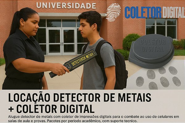 Controle e Segurança para Provas: Locação Detector de Metais + Coletor Digital