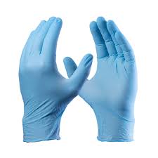 Luva Nitrilica Descartaveis Procedimento Azul Caixa C/100un