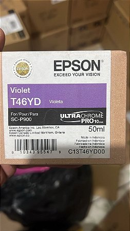 Cartucho jato de tinta original Epson T46YD00 T46YD SC-P900 UltraChrome PRO10 Violeta SureColor P900