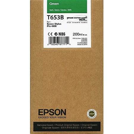 Cartucho de Tinta Epson T653B Green p/ Stylus Pro 4900 Original